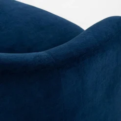 Okrągły fotel wypoczynkowy niebieski MOLINIO