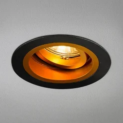 Oprawa halogenowa oczko czarno-złota CHUCK DL ROUND