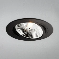 Oprawa halogenowa wpuszczana oczko czarna CHUCK 16 cm