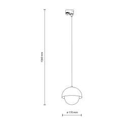Oprawa na szynoprzewód wisząca czarna TRACER BONO
