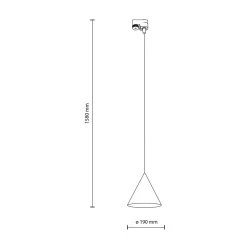 Oprawa na szynoprzewód wisząca brązowa TRACER CONO