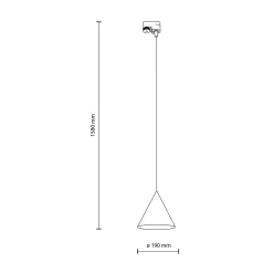 Oprawa na szynoprzewód wisząca ceglana TRACER CONO