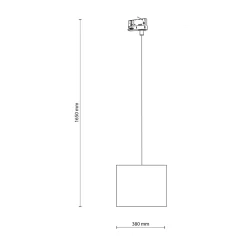 Oprawa z abażurem na szynoprzewód 3-obwodowy TRACER CZARNY