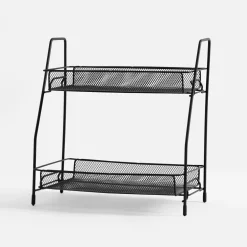 Organizer łazienkowy czarny 31x17x32 cm