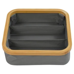 Organizer do szuflady z 3-przegródkami szary 30x30x9 cm