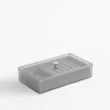 Organizer na biżuterię z pokrywką 18x10x4,2 cm szary