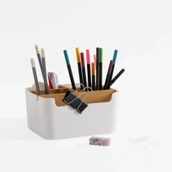 Organizer z przegródkami biały 18,2x14,6x9,3 cm