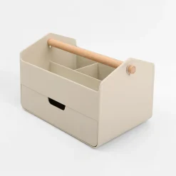 Organizer z szufladą beżowy 23x14,5x14,5 cm