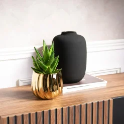 Osłonka na doniczkę glamour złota 13 cm