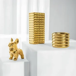 Osłonka na doniczkę złota 15 cm