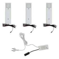 Oświetlenie 3-punktowe NOTOS z zasilaczem do mebli BASIC PLUS, barwa ciepła