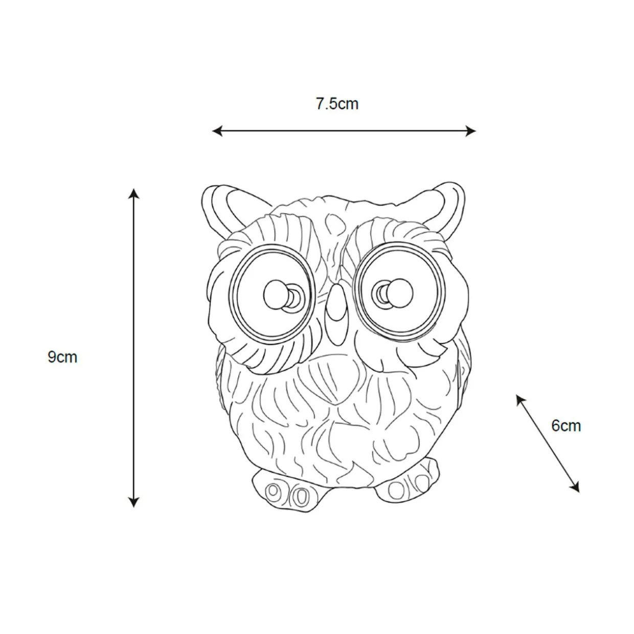 Ozdobna lampa solarna LED IP44 SOWA