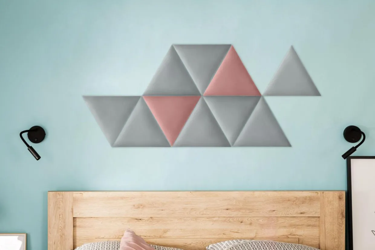 Panel tapicerowany FIBI PROSTOKĄT 45x15, platynowy