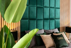 Panel tapicerowany FIBI PROSTOKĄT 45x30 cm, butelkowana zieleń