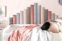 Panel tapicerowany FIBI PROSTOKĄT 90x15, platynowy