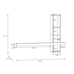 Panel wiszący pod telewizor LOUOTO