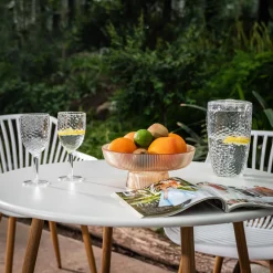 Patera CURLY 25 cm bursztynowa