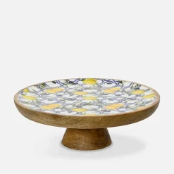 Patera drewniana z motywem cytryny 27,5×9 cm