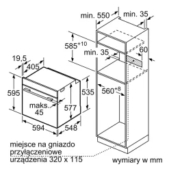 Piekarnik do zabudowy BOSCH seria 8 inox/czarny HBG7363B1