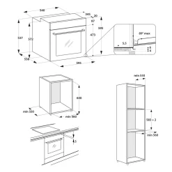 Piekarnik elektryczny do zabudowy samoczyszczący czarny WHIRLPOOL AKZ9 9480 NB