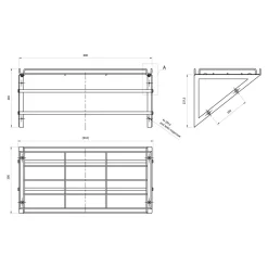 Półka na patelnie i garnki czarna KAMPO