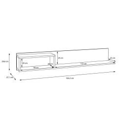 Półka wisząca do salonu GALACTIQUE