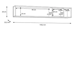 Półka wisząca industrialna HIGH ROCK