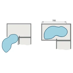 Półki obrotowe z cichym domykiem białe CARGO INSIDE STAR prawostronne