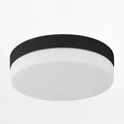 Plafon łazienkowy okrągły czarny PORI IP44