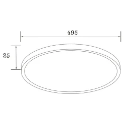 Plafon LED CCT CAMI złoty 50 cm