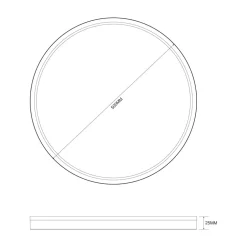 Plafon LED CCT 50W czarny BOVE
