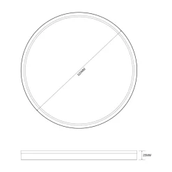 Plafon LED CCT 32W czarny BOVE