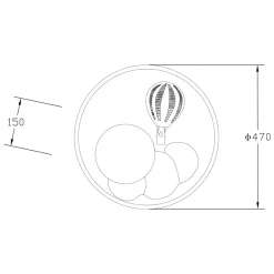 Plafon LED FOCUS biało-niebieski