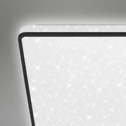 Plafon LED glamour biało-czarny LINO 27 cm