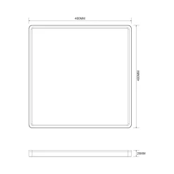Plafon LED kwadratowy CCT 50W czarny COLIS