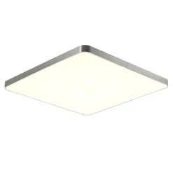 Plafon LED kwadratowy srebrny SIERRA 80 cm