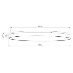 Plafon LED okrągły srebrny SIERRA 80 cm