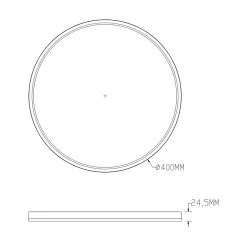 Plafon LED okrągły 40W czarny COLIS z pilotem
