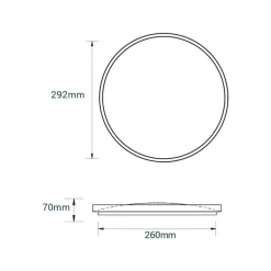 Plafon LED okrągły 18W jasne drewno ORO-OLMO 29,2 cm