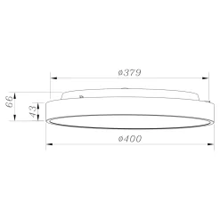 Plafon LED okrągły złoty SIERRA 40 cm