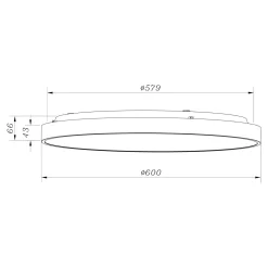 Plafon LED okrągły złoty SIERRA 60 cm