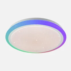 Plafon LED RGB biały ARESO z pilotem 41 cm