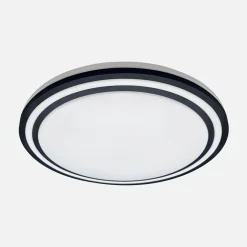 Plafon LED RGB czarny RATI z pilotem 49,3 cm