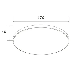 Plafon LED VERI czarny 37 cm
