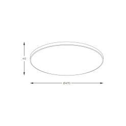 Plafon LED VERI złoty 47 cm