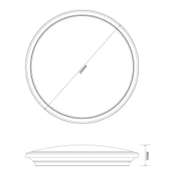 Plafon LED 24W chrom MOREN 28 cm