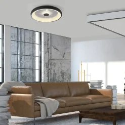 Plafon LED 37W czarny VERTIGO z pilotem fi 61,5 cm