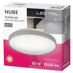 Plafon LED 60W srebrny ORO NUBE