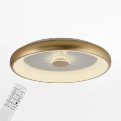Plafon LED 37W złoty VERTIGO z pilotem fi 61,5 cm
