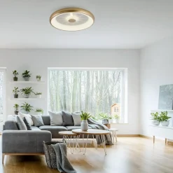 Plafon LED 37W złoty VERTIGO z pilotem fi 61,5 cm